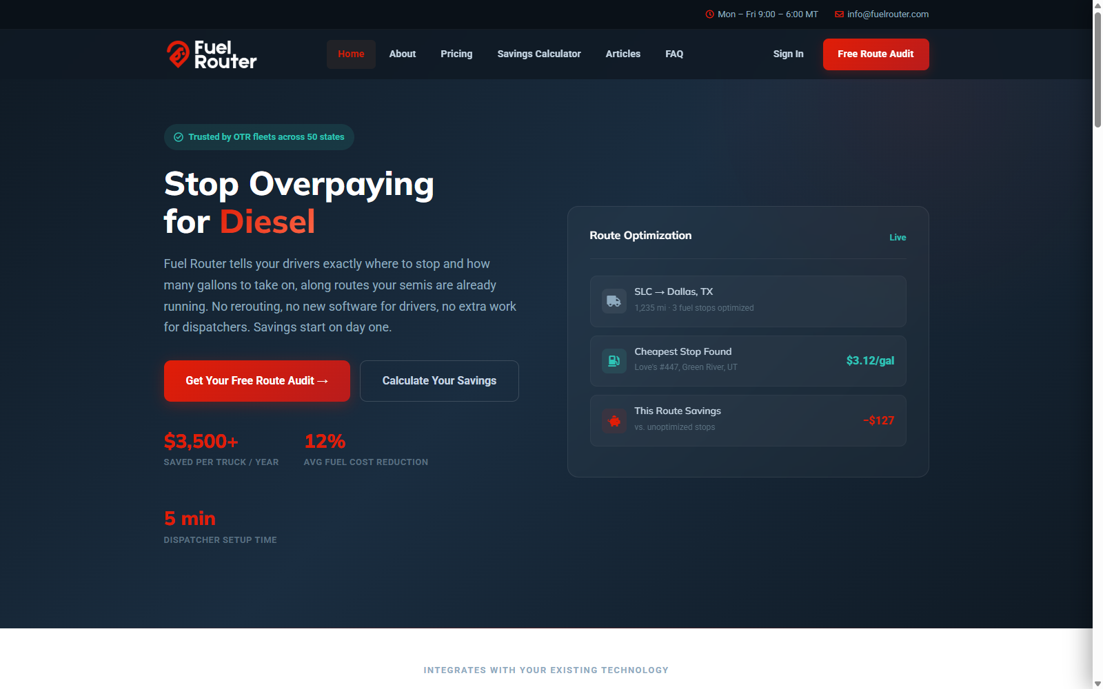 fuelrouter.com screenshot